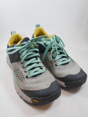 Danner Trail 2650 Hiking Trail Shoe Lightweight Suede Women 8.5 Gray Blue Yellow